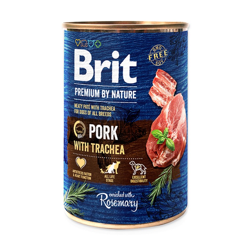 Brit Premium by Nature Pork with Trachea 400g konzerva pre psov