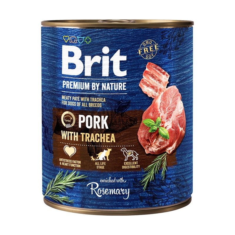 Brit Premium by Nature Pork with Trachea 800 g konzerva pre psov