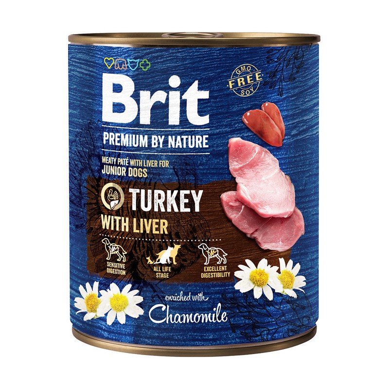 Brit Premium by Nature Turkey with Liver 800g konzerva pre psov