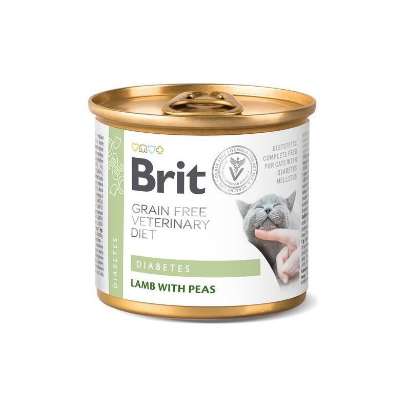 Brit Veterinary Diets GF cat Diabetes 200 g konzerva