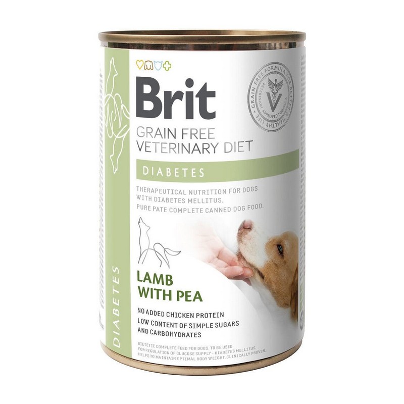 Brit Veterinary Diets GF dog Diabetes 400 g konzerva
