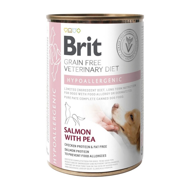 Brit Veterinary Diets GF dog Hypoallergenic 400 g konzerva