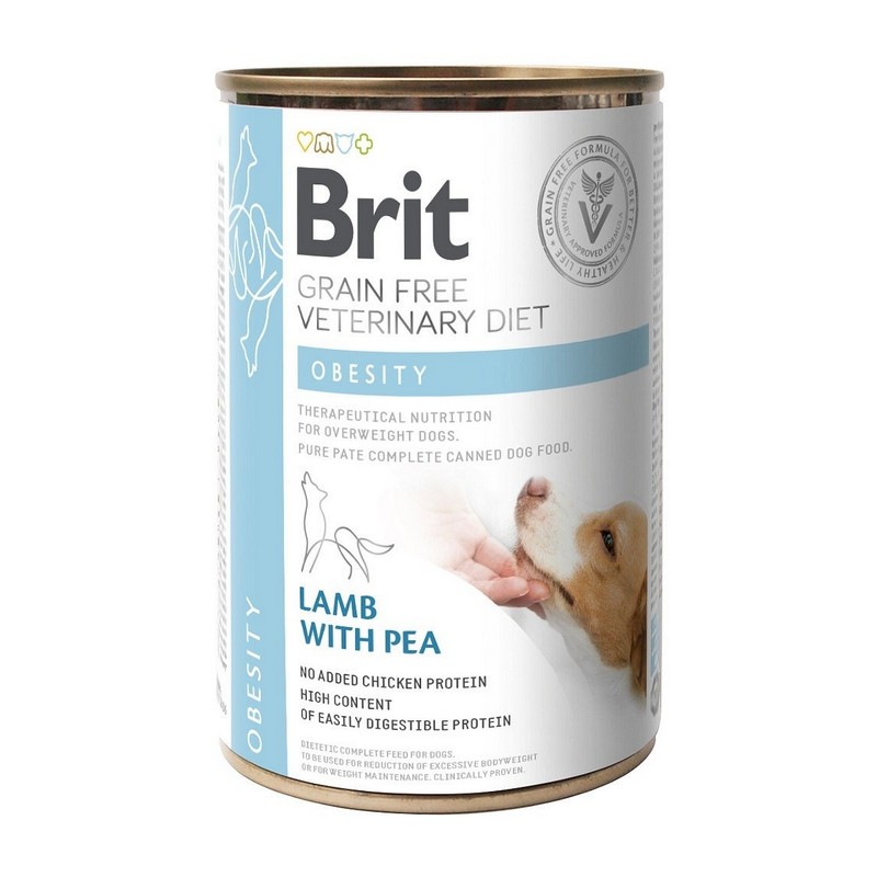 Brit Veterinary Diets GF dog Obesity 400 g konzerva