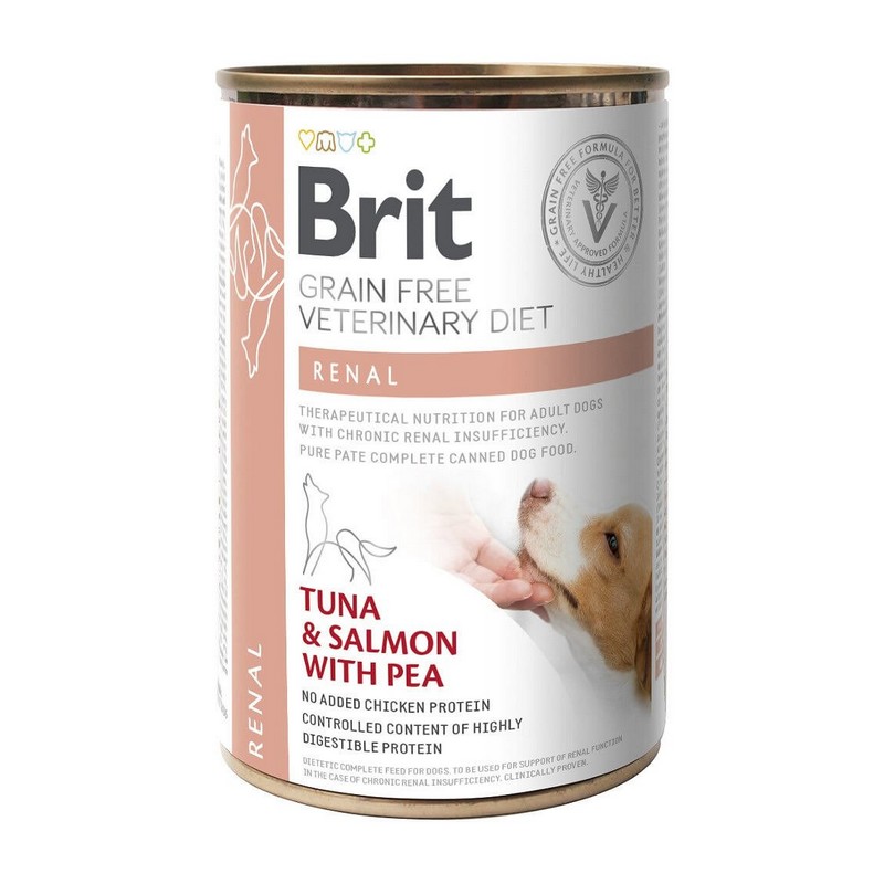 Brit Veterinary Diets GF dog Renal 400 g konzerva