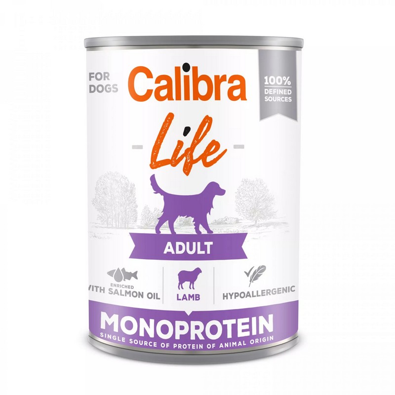 Calibra dog life monoprotein lamb konzerva pre psov 400g