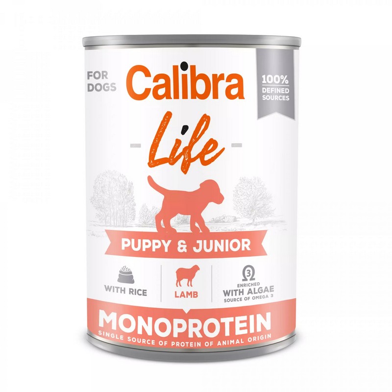 Calibra dog life monoprotein puppy lamb and rice konzerva pre šteniatka 400g