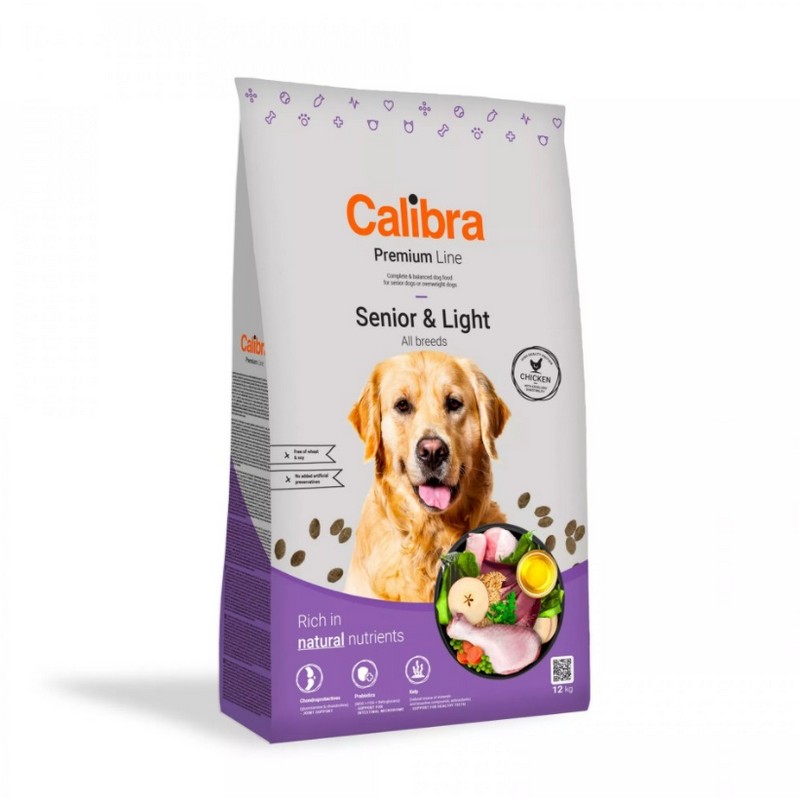 Calibra dog premium line Senior Light chicken granule pre psov 12 kg