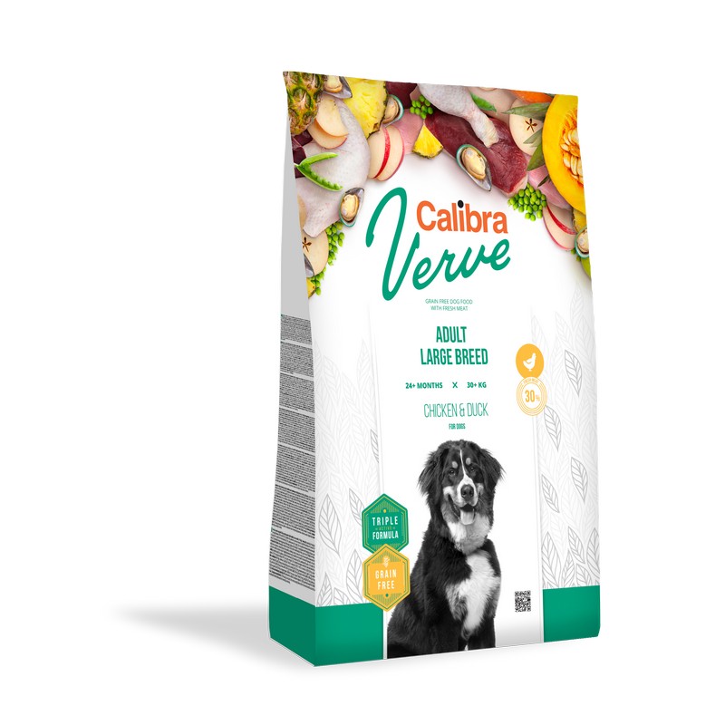 Calibra dog Verve grain free adult large breed chicken and duck 12 kg
