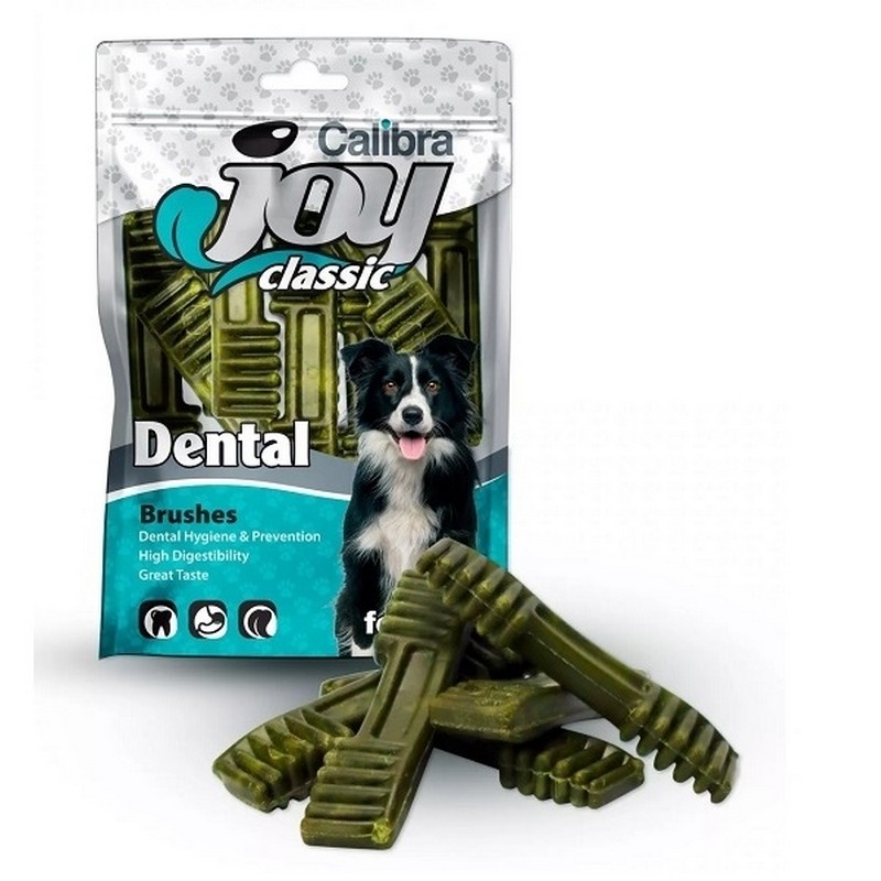 Calibra Joy dog dental brushes dentálna pochúťka pre psov 80 g