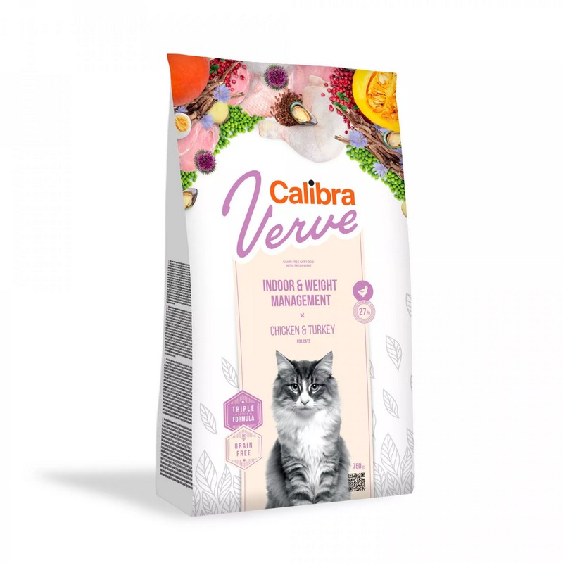 Calibra Verve cat indoor and weight management chicken 0,75 kg
