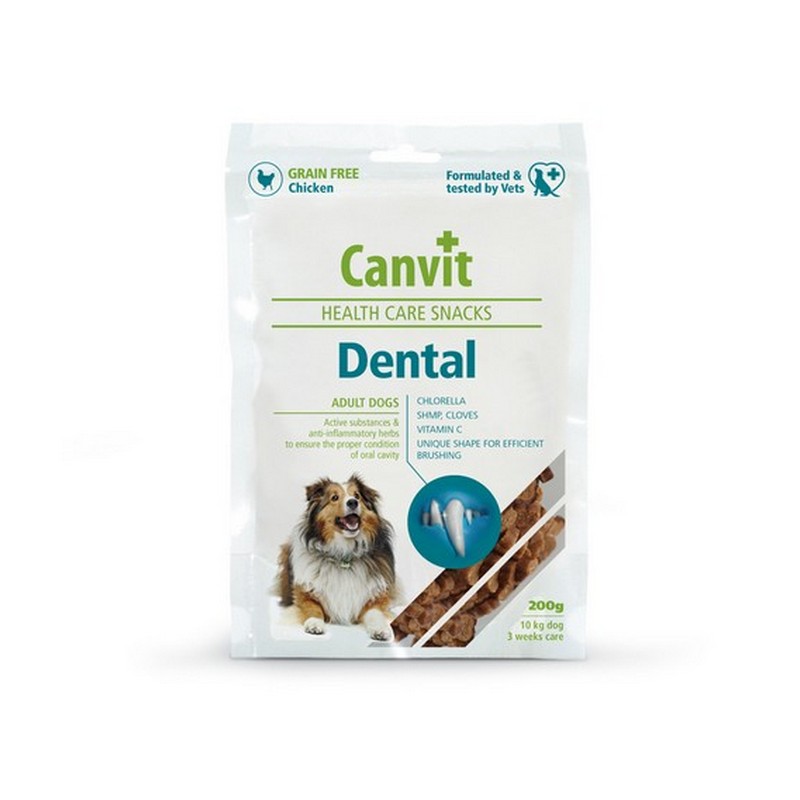 Canvit Dental Snacks 200 g polomkk funkn pochka pre psov