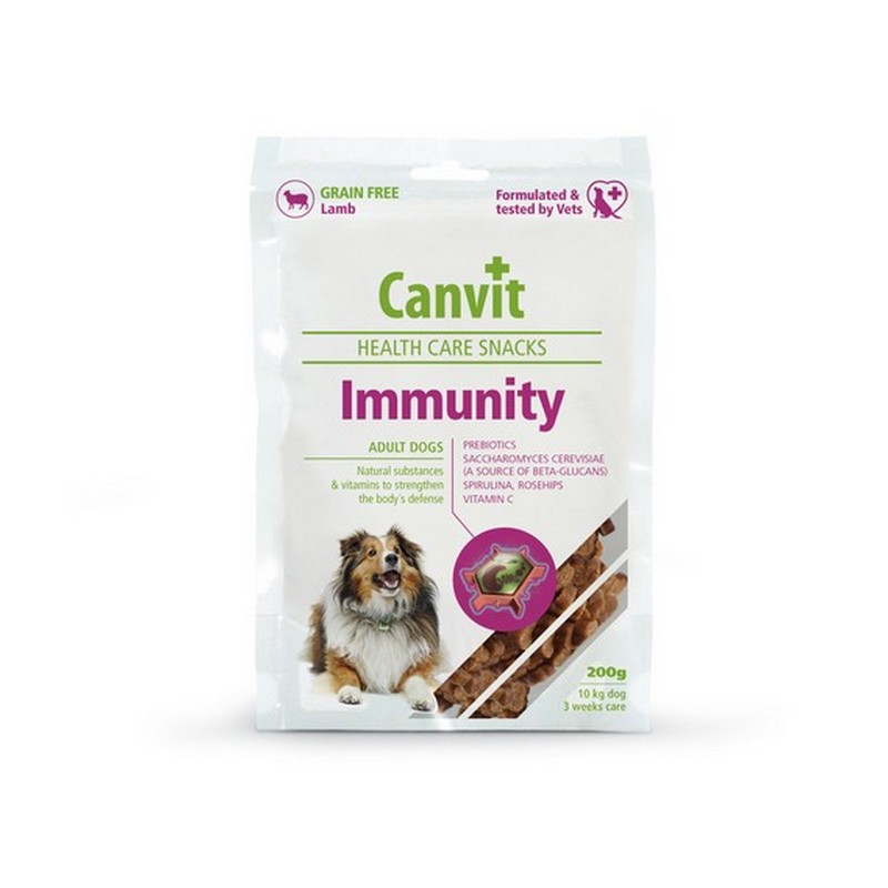 Canvit Immunity Snacks 200 g polomkk funkn pochka pre psov