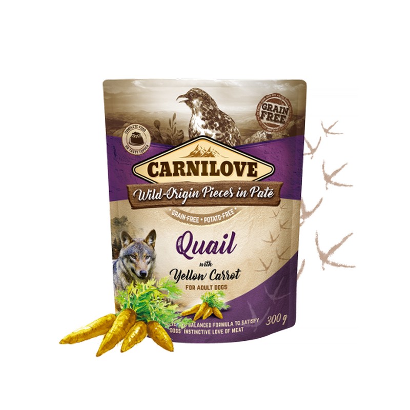 Carnilove kapsika pre psov pat quail & yellow carrot 300 g