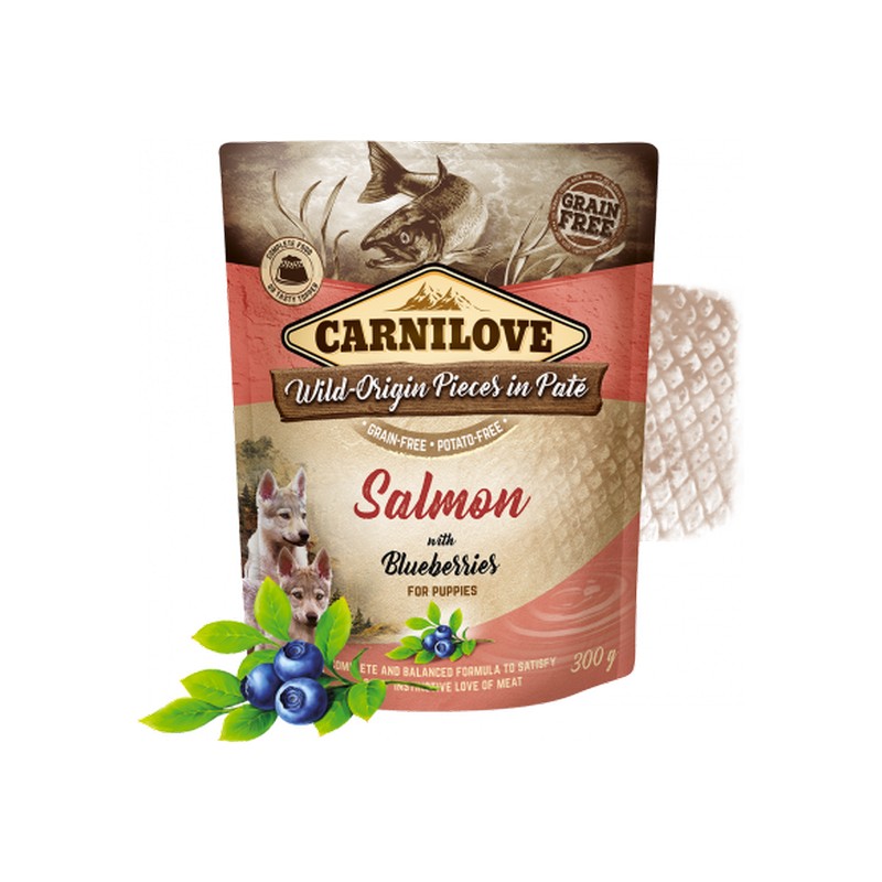 Carnilove kapsika puppies pat salmon & blueberries 300 g