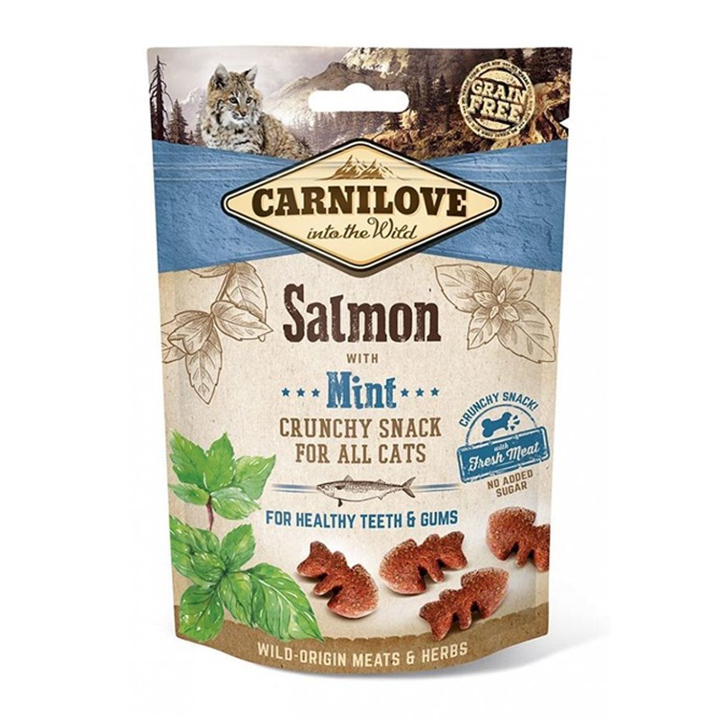 Carnilove pochúťky pre mačku salmon with mint 50 g