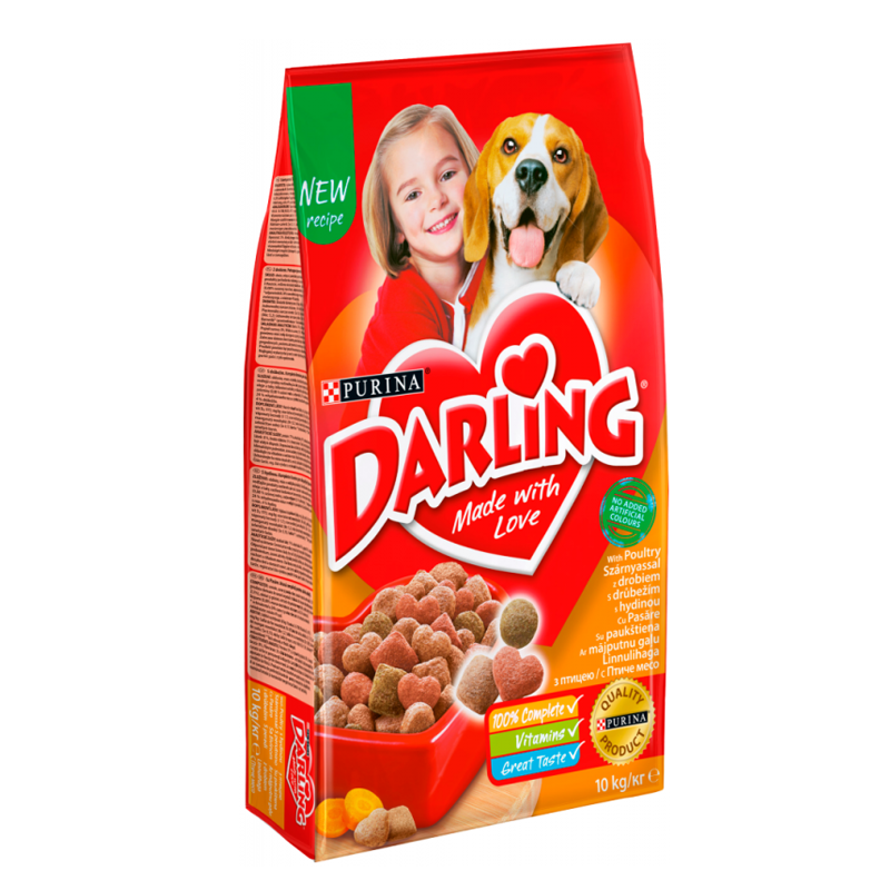 Darling granule pre dospelých psov hydina a zelenina 10 kg