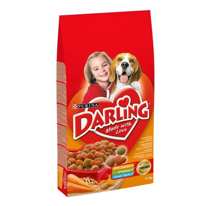 Darling granule pre dospelých psov hydina a zelenina 15 kg