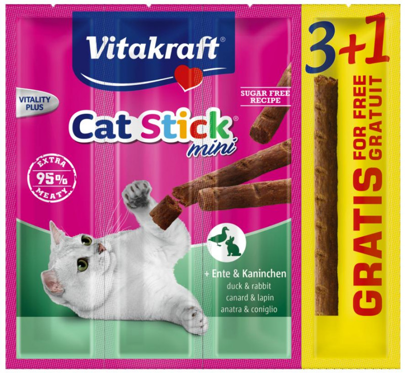 Vitakraft Cat Stick Mini kačka + králik 3+1 grátis