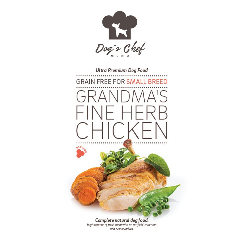 Dog's Chef Grandma's fine herb chicken for small breed 2 kg