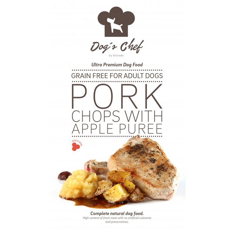 Dog's Chef Pork chops with apple puree adult 12 kg