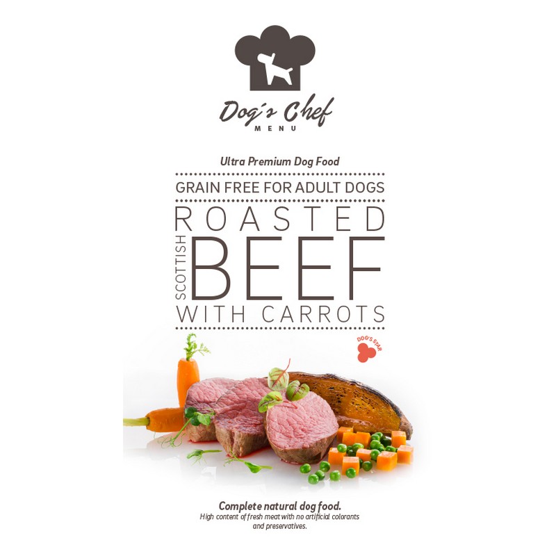 Dog's Chef Roasted scottish beef with carrots adult 12 kg