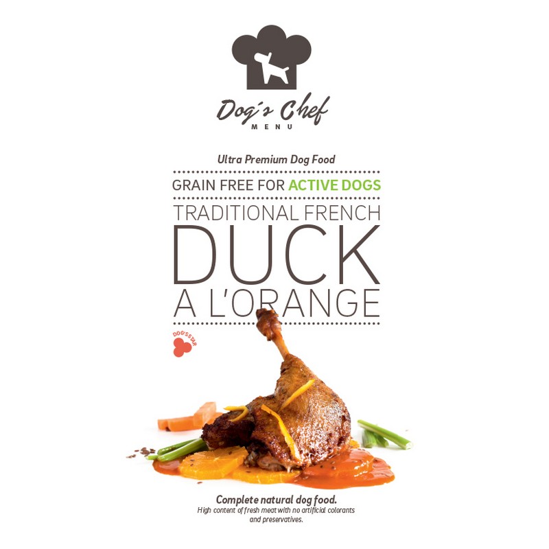 Dog's Chef Traditional french duck a l'orange for active dogs 2 kg