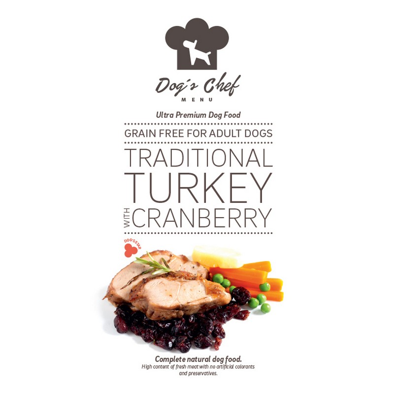 Dog's Chef Traditional turkey with cranberry adult 12 kg