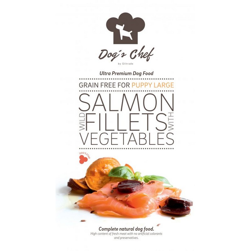 Dog's Chef Wild salmon fillets with vegetables for puppy large 12 kg