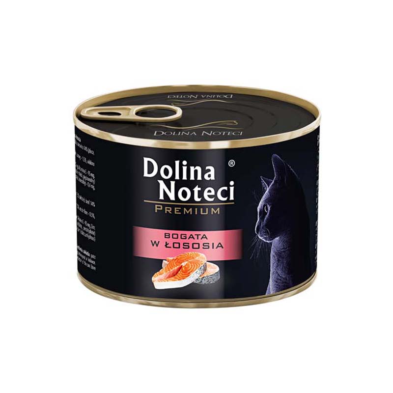 Dolina Noteci Premium bohat na mso z lososa pre maky 185 g
