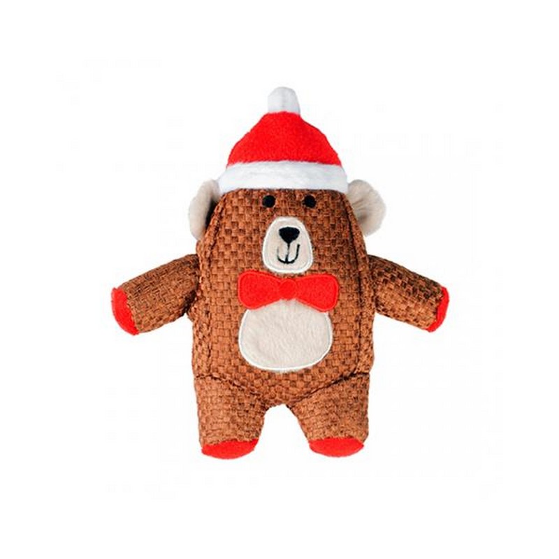 DUVO+ hračka vianočný pískajúci plyšový medveď 24x19x6 cm