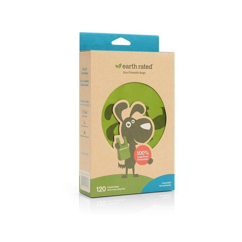 Earth Rated sky na psie exkrementy s uchom bez vne 120 ks box