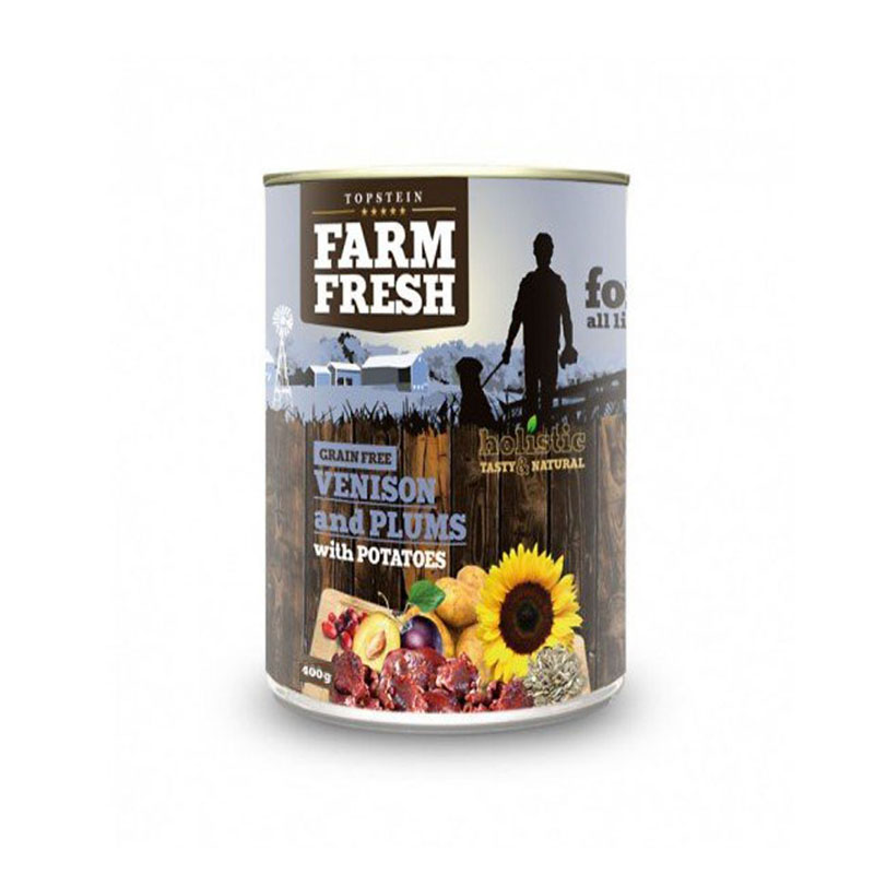 Farm fresh konzerva pre psov divina, slivka a zemiaky 400g
