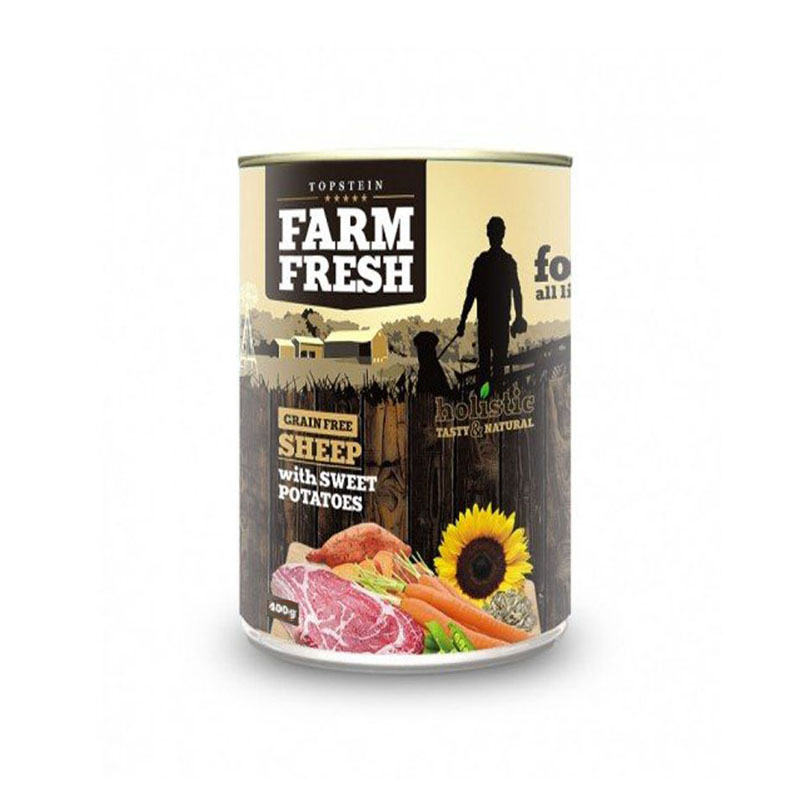Farm fresh konzerva pre psov ovca a sladký zemiak 400g