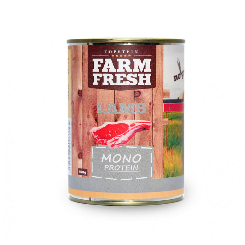 Farm fresh Monoprotein konzerva pre psov jahňacia 400g