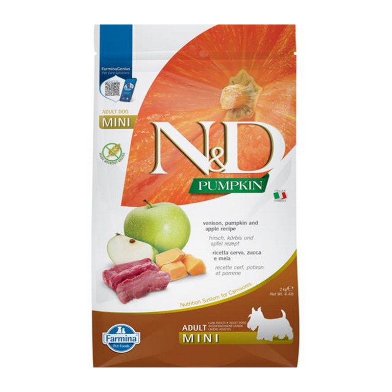 Farmina N&D dog GF PUMPKIN adult mini venison & apple 2 kg