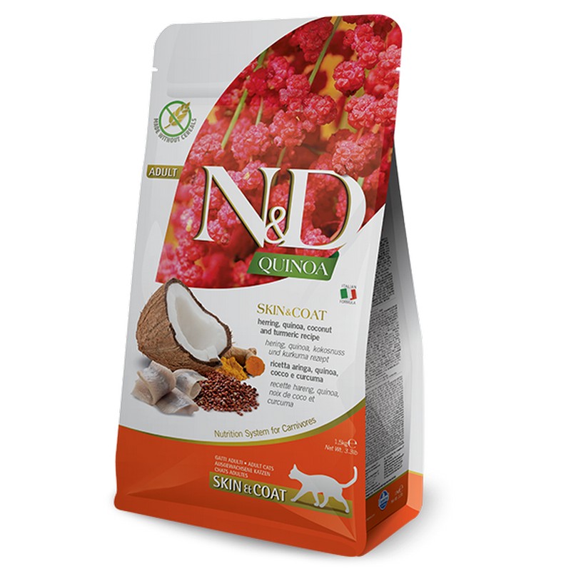 Farmina N&D GF QUINOA cat skin and coat herring 1,5 kg