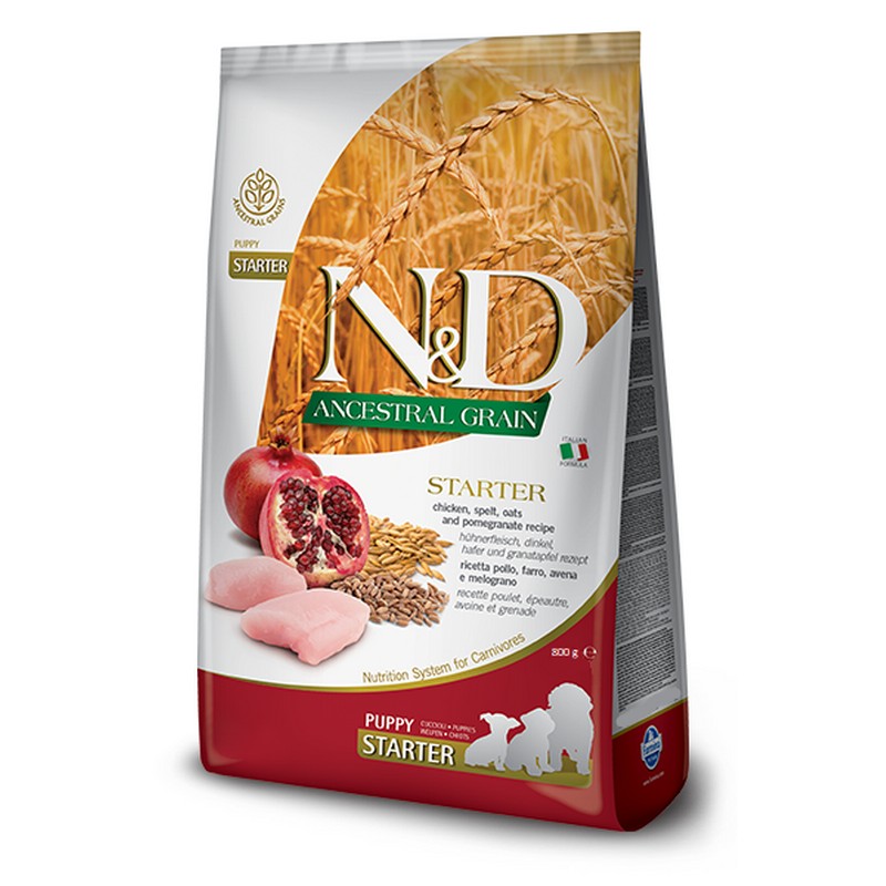 Farmina N&D LG ANCESTRAL starter puppy chicken and pomegranate 800 g
