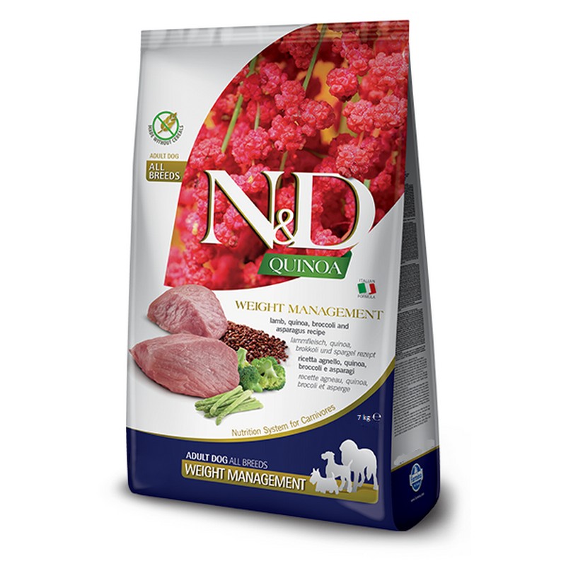 Farmina N&D QUINOA GF adult all breeds weight management lamb 7 kg