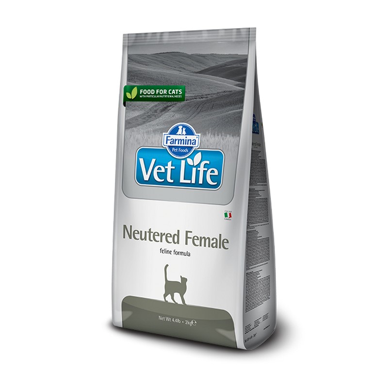 Farmina Vet Life cat Neutered female granule pre mačky 2 kg