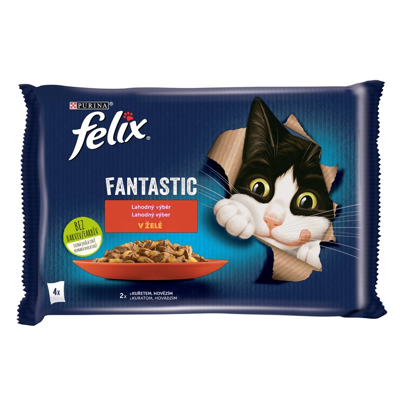 Felix Fantastic Lahodn vber v el, kura a hovdzie 4 x 85 g