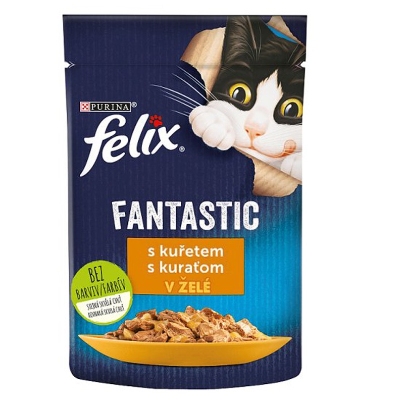 Felix Fantastic kapsička pre mačky kuracie mäso v želé 85 g