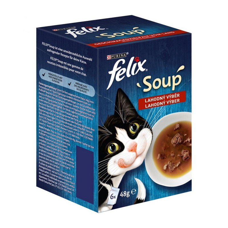 Felix Soup Lahodn vber polievok, hovdzie, kura a jaha 6 x 48 g