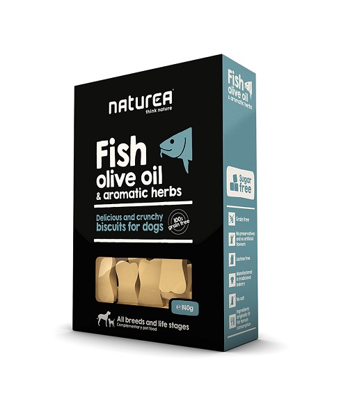 Naturea Keksky - Ryba, Olivov olej a bylinky 140g
