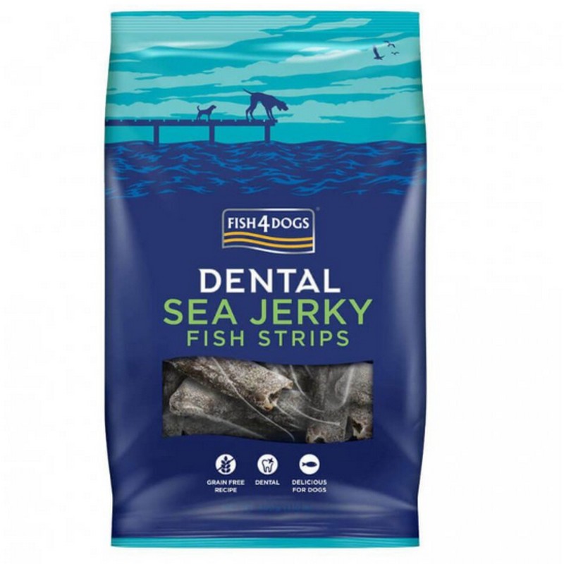 FISH4DOGS dentálne pamlsky pre psov morská ryba prúžky 500g