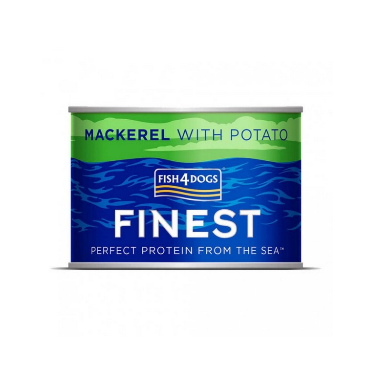 FISH4DOGS konzerva pre psov Finest makrela so zemiakmi 185g exp.19.04.2025