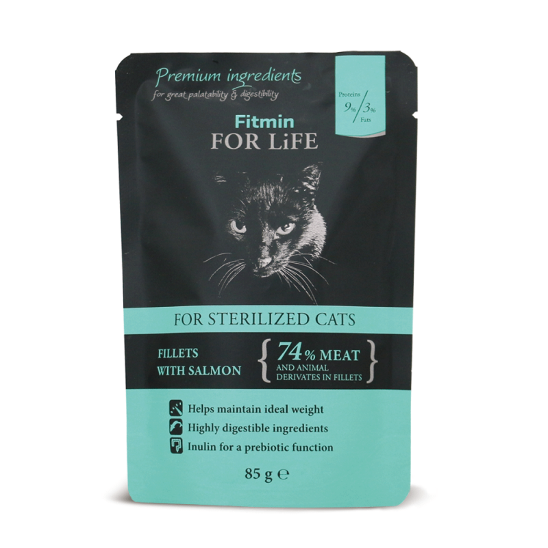 Fitmin For Life Sterilized cats kapsička salmon 85 g