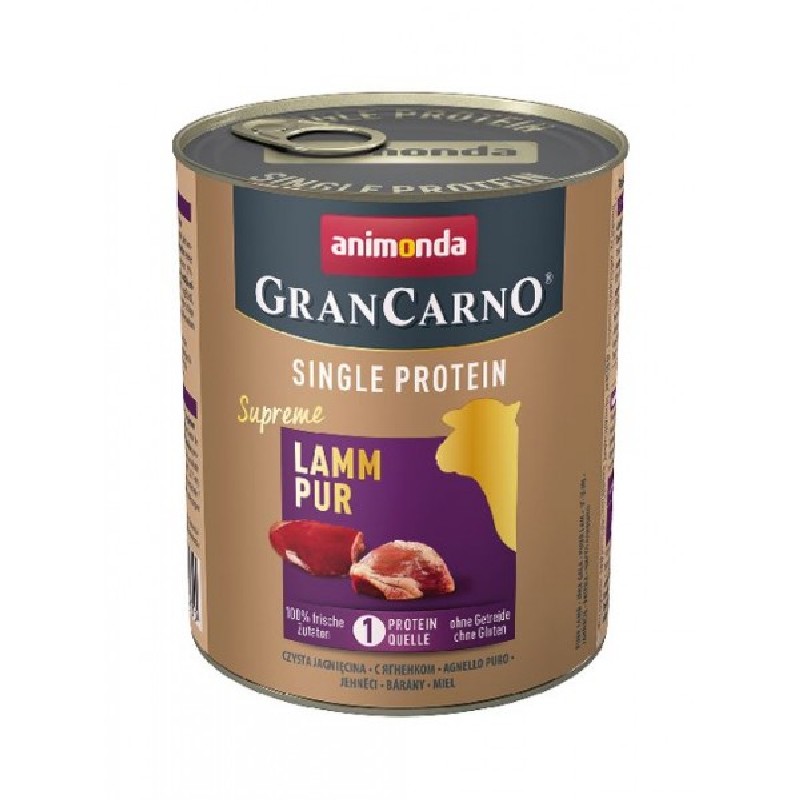 Animonda Grancarno Single protein konzerva pre psov jahňacie 800 g
