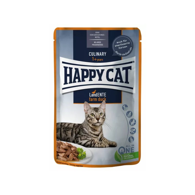 Happy cat culinary mis land ente 85g kapsička pre mačky