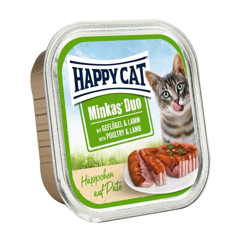Happy cat duo menu geflugel&lamm 100g  vanika pre maky