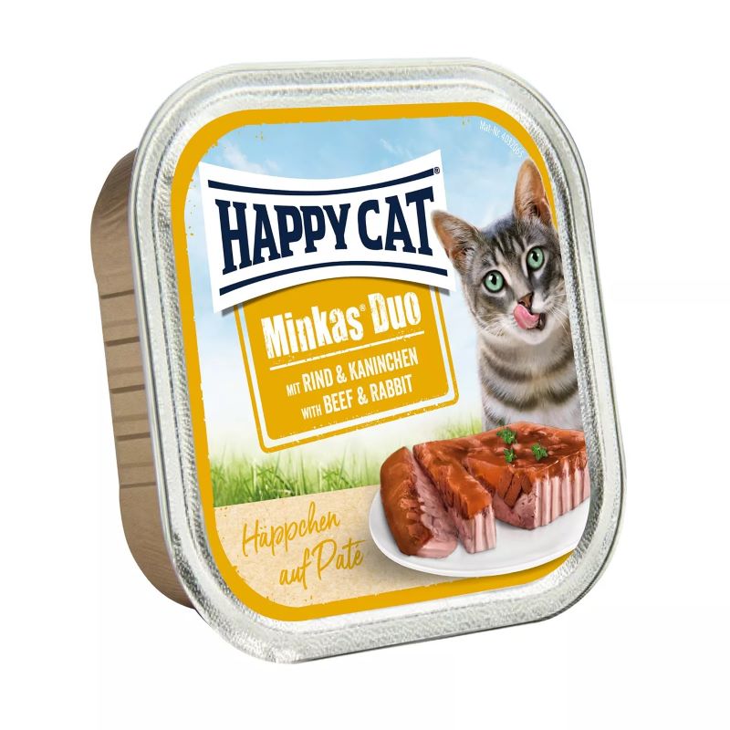 Happy cat duo menu rind&kaninchen 100g  vanika pre maky